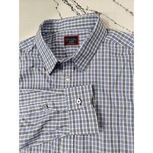 UNTUCKit Men's Wrinkle Free Button-Up Plaid Long Sleeve Shirt Size XL Cotton